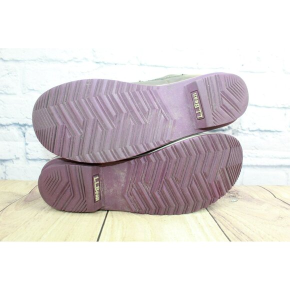 LL Bean Gray Nylon 8" Pull On Insulated Waterproof Winter Pac Boots Size 8 M - Picture 10 of 10